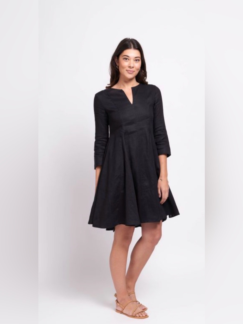 Foil | My Flare Lady Linen Fit & Flare Dress